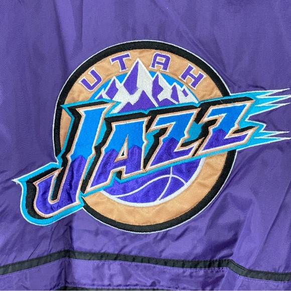 Vintage 1990 90’s Utah Jazz Men’s Windbreaker Jacket NBA Large Lightweight Mint. - Picture 3 of 12